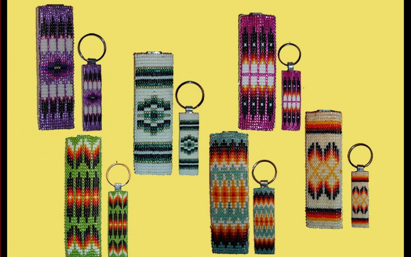 Native American Beaded Flat Keychains Gift Idea For Christmas