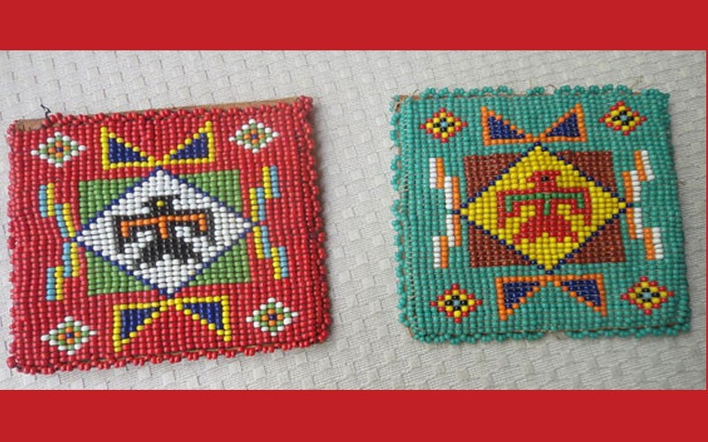 Native American Style Beaded Coin Pursechange Purse for 