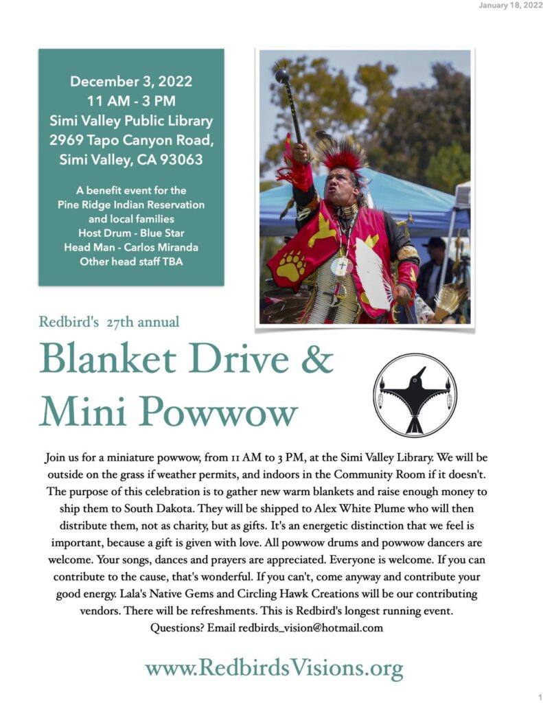 Redbird's 27th Annual Blanket Drive & Mini Powwow